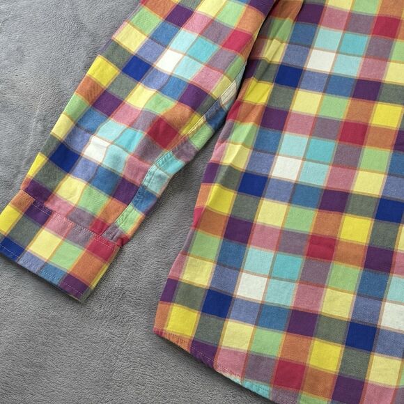 Jack Wills Shirt Mens Medium Multicolor Plaid England Long Sleeve Button Up Logo - Picture 6 of 13